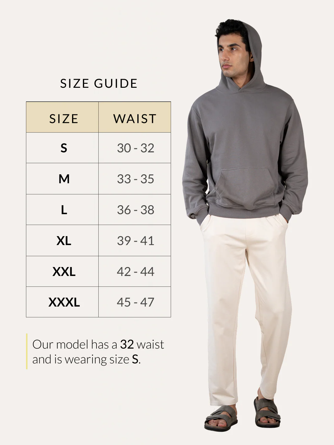 Atlas Cream Cotton Sweatpants - Image 3