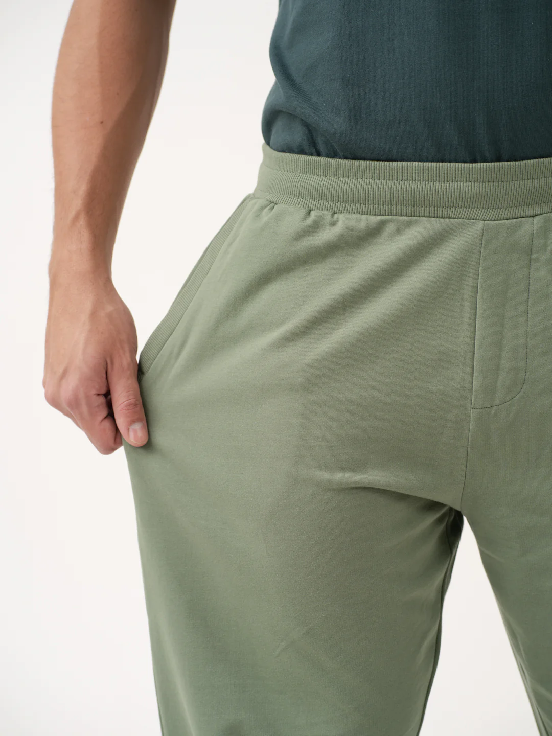 Backpacker Green Cotton Sweatpants - Image 5