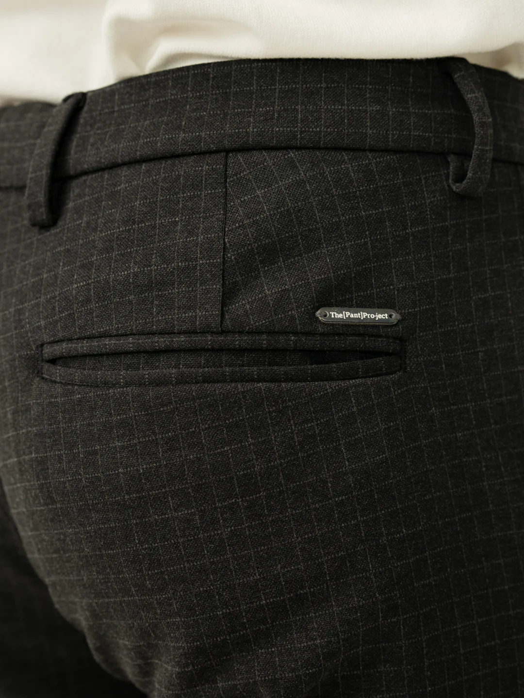 Belfast Black Checks Slim Fit Power Stretch Pants - Image 8