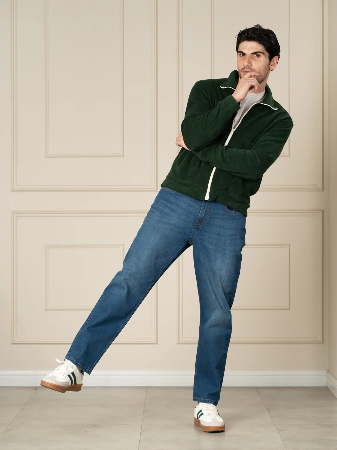 Breaker Blue Whiskered Relaxed Fit Jeans - Image 6