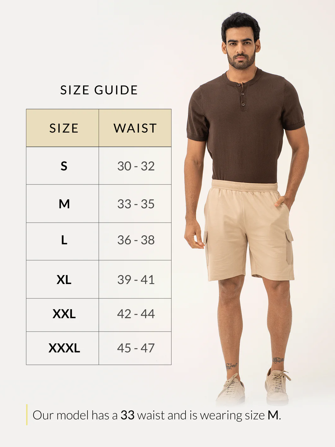 Brew Beige Relaxed Fit Cargo Sweatshorts - Image 4