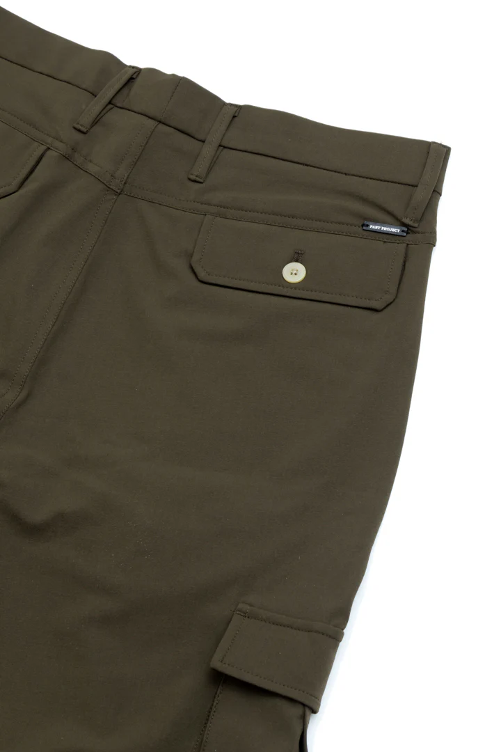 Army Olive Stretch Cargo Shorts - Image 6