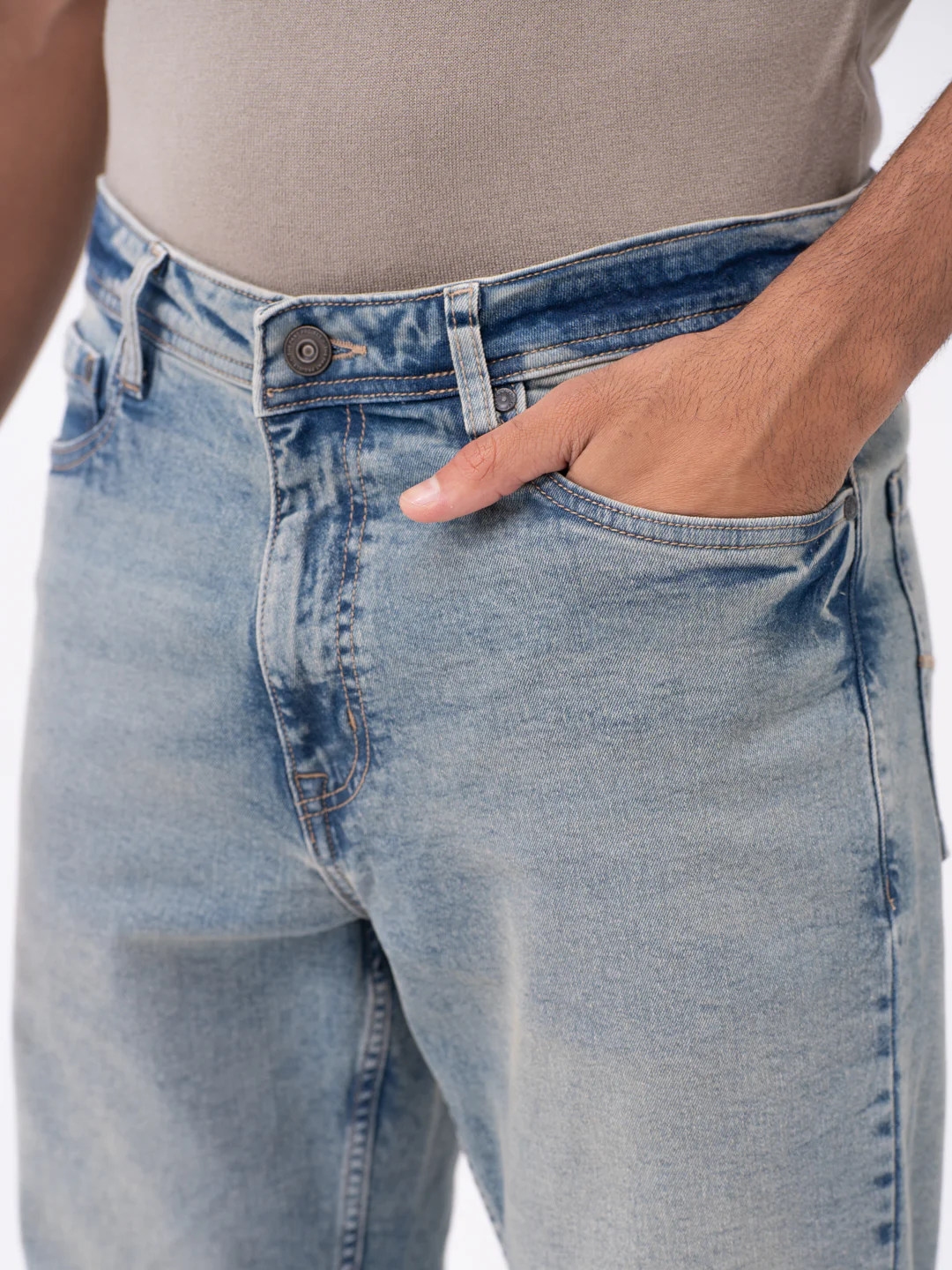 Burnt Vintage Blue Relaxed Fit Jeans - Image 11