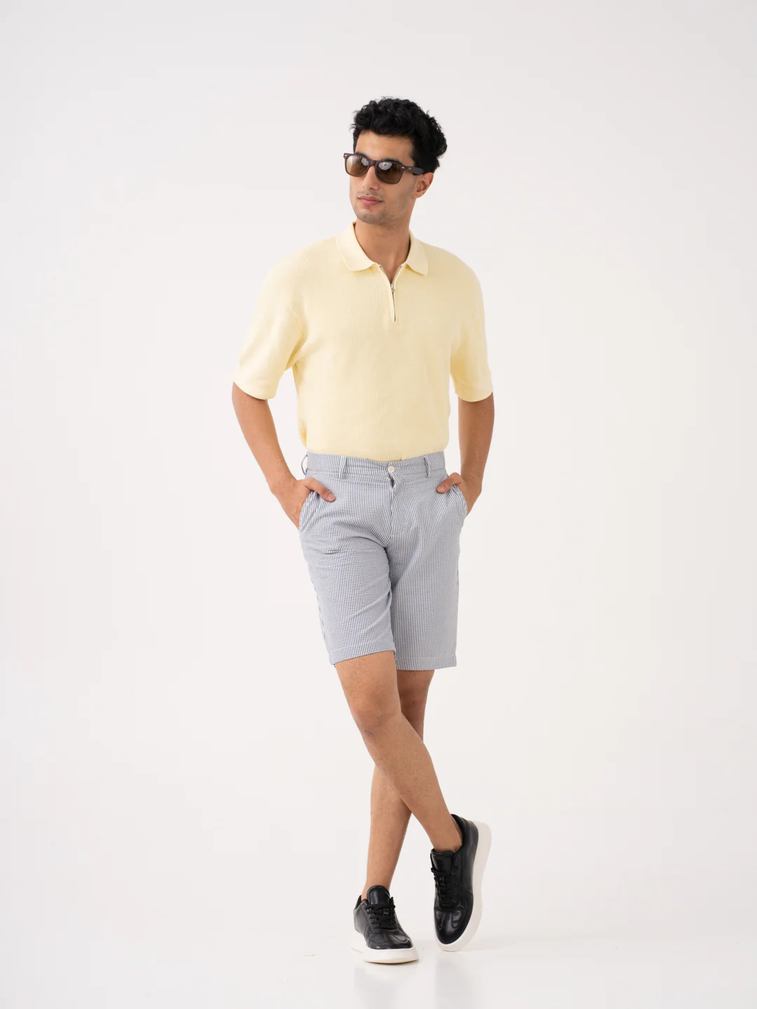 Captain Navy Stripes Seersucker Chino Shorts