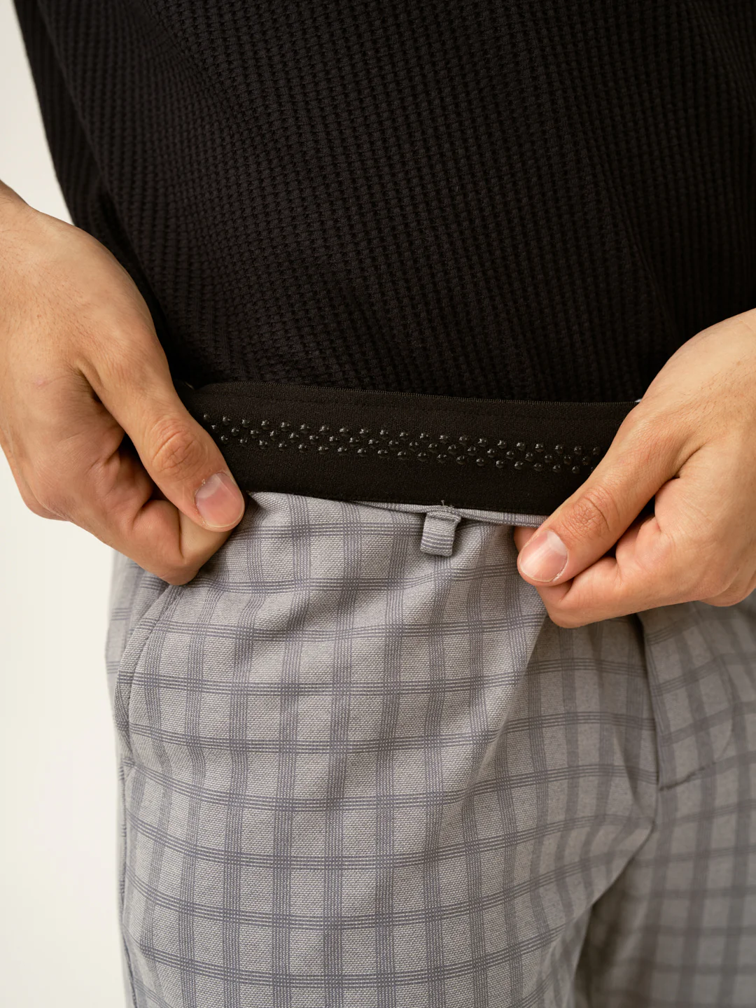 Crane Grey Window Checks Power-Stretch Pants - Image 4