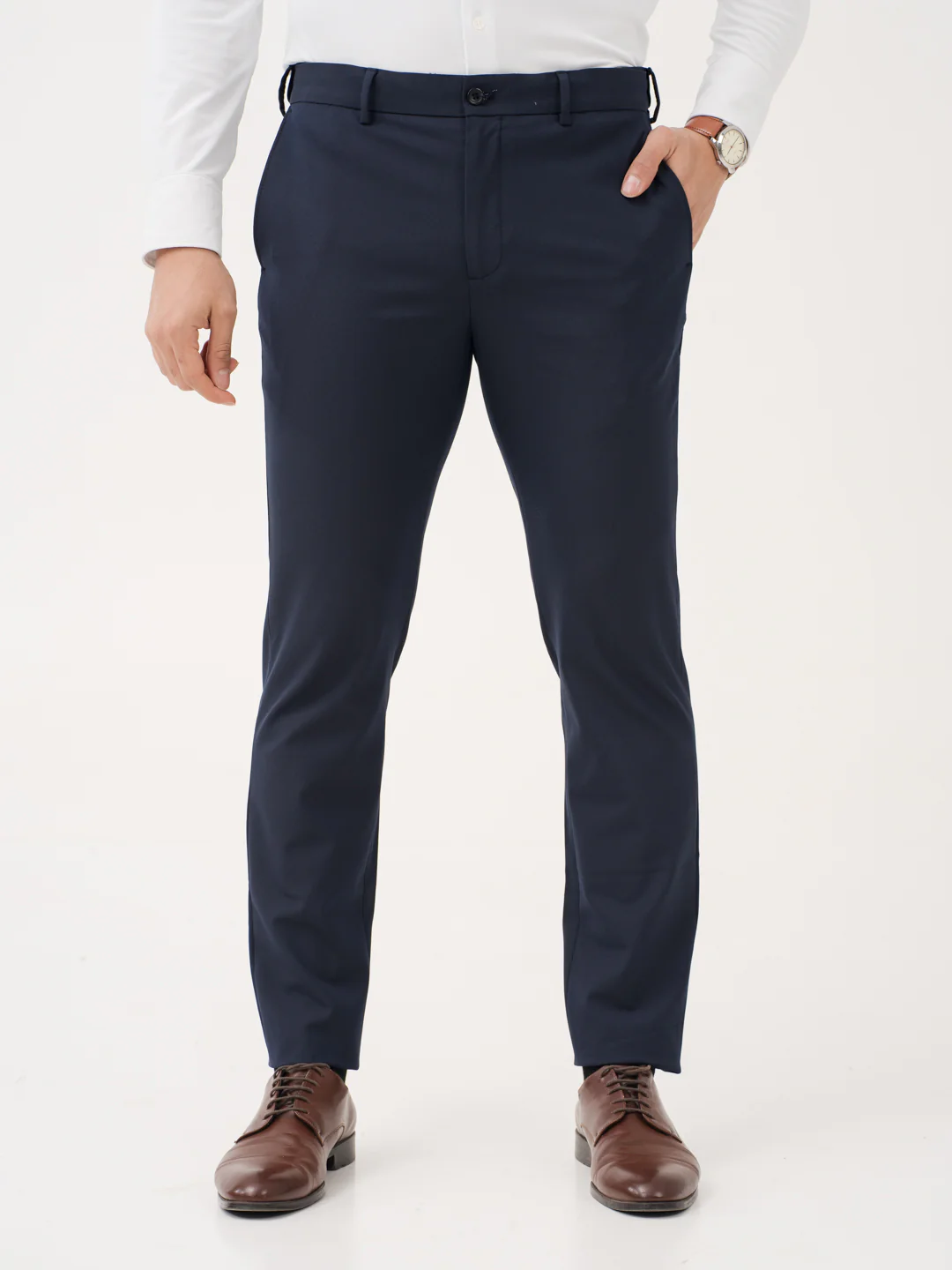 Cyber Navy Twill Luxury Stretch Pants