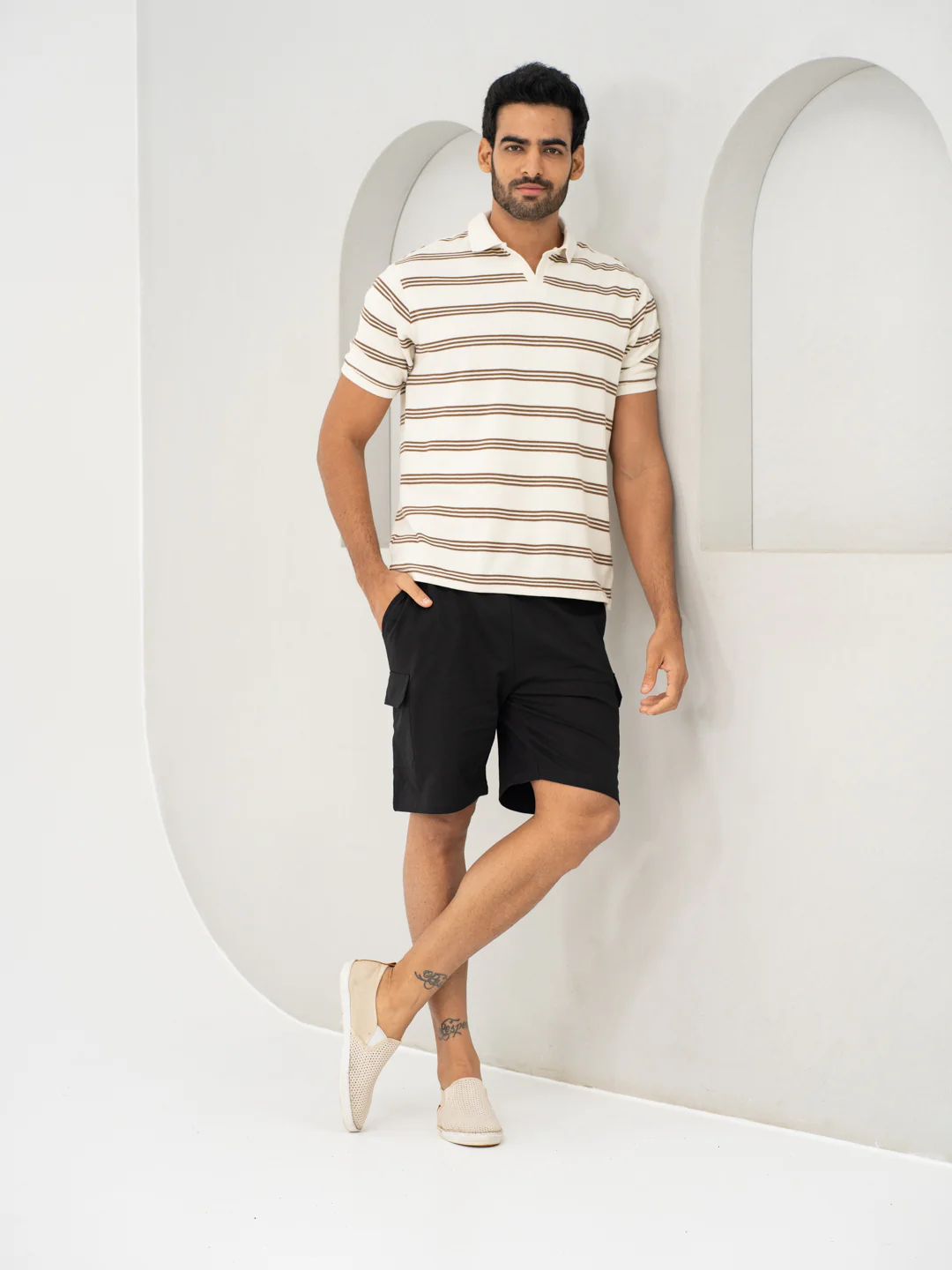 Dash Black Relaxed Fit Cargo Sweatshorts - Image 11