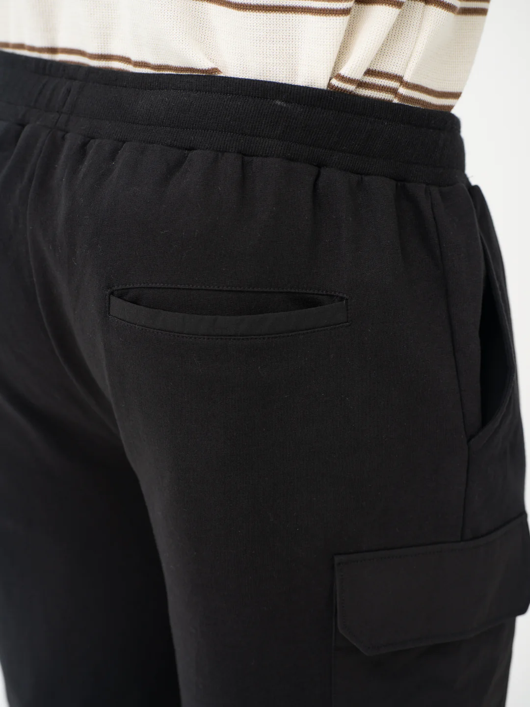 Dash Black Relaxed Fit Cargo Sweatshorts - Image 12