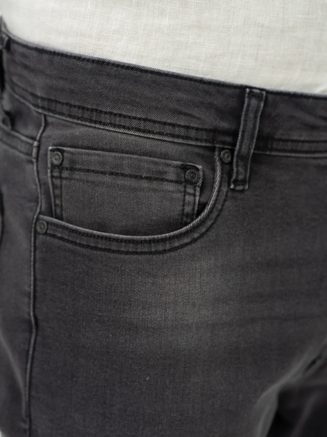 Edge Grey Whiskered Slim Fit Jeans - Image 10