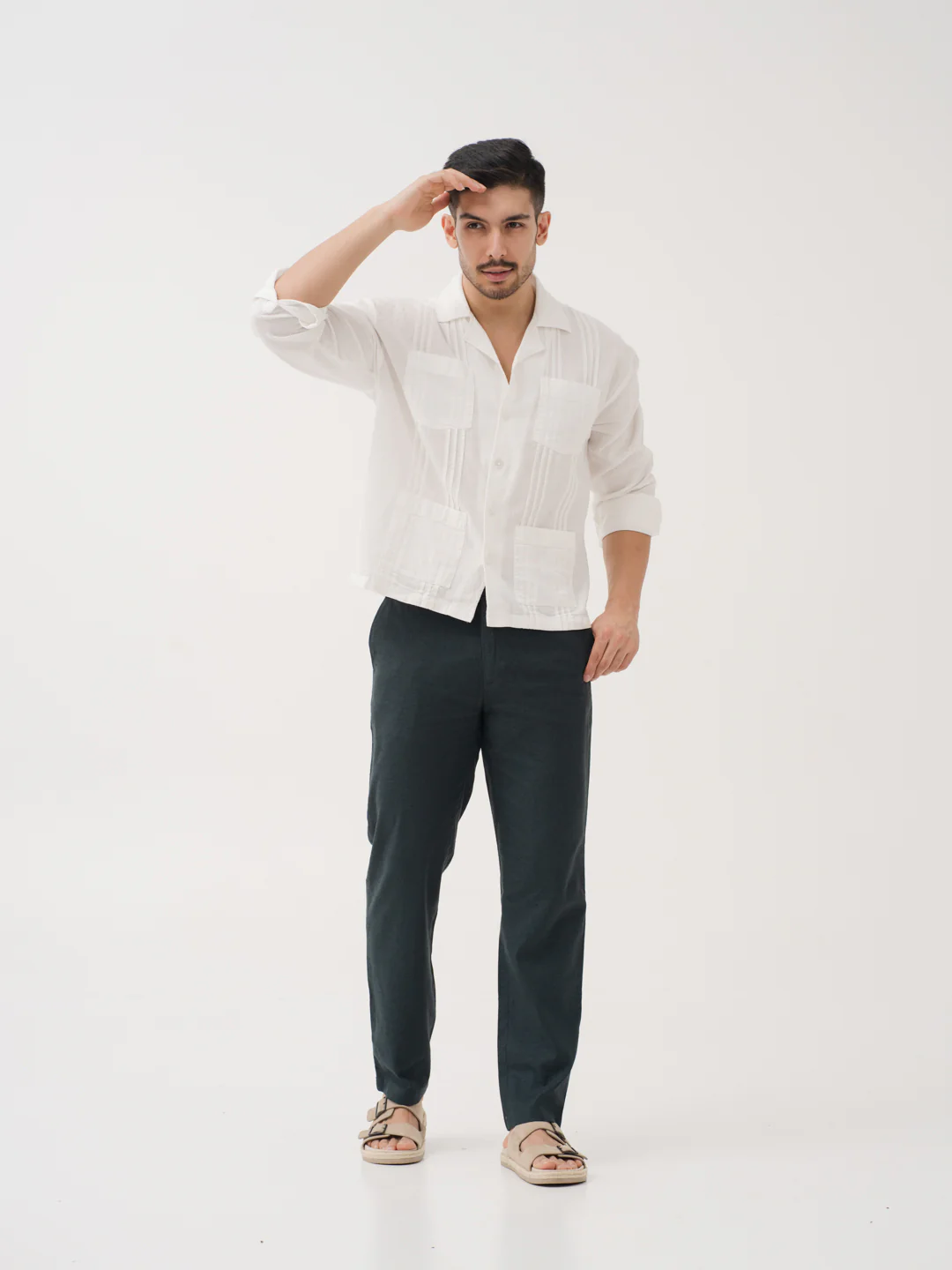 Everen Green 100% Linen Pants - Image 2