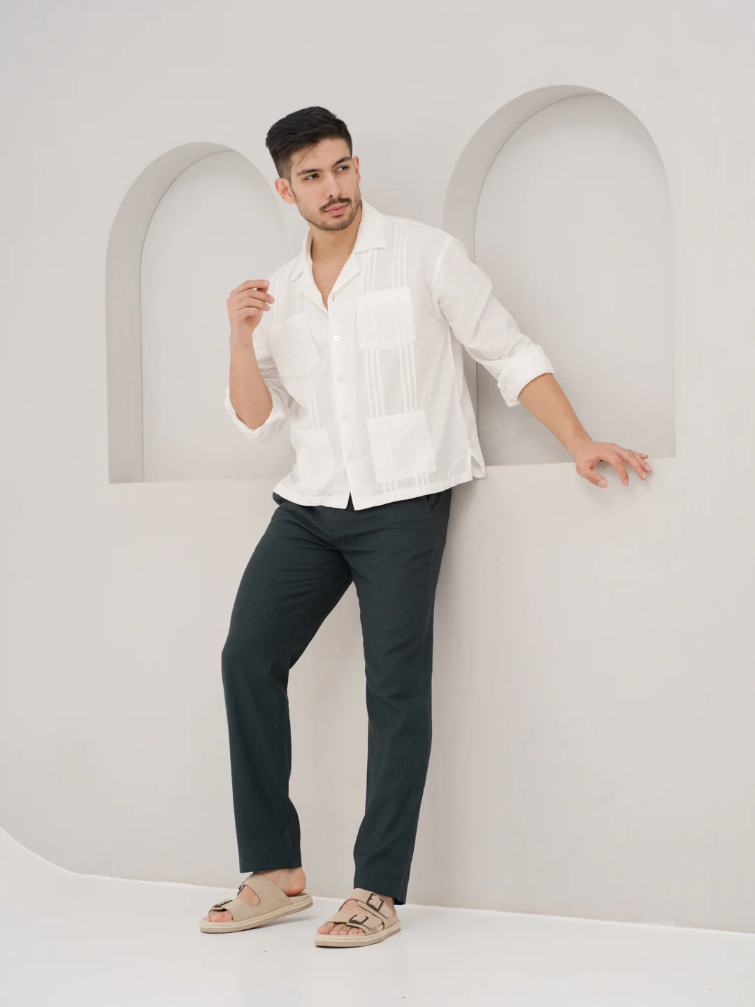 Everen Green 100% Linen Pants - Image 5
