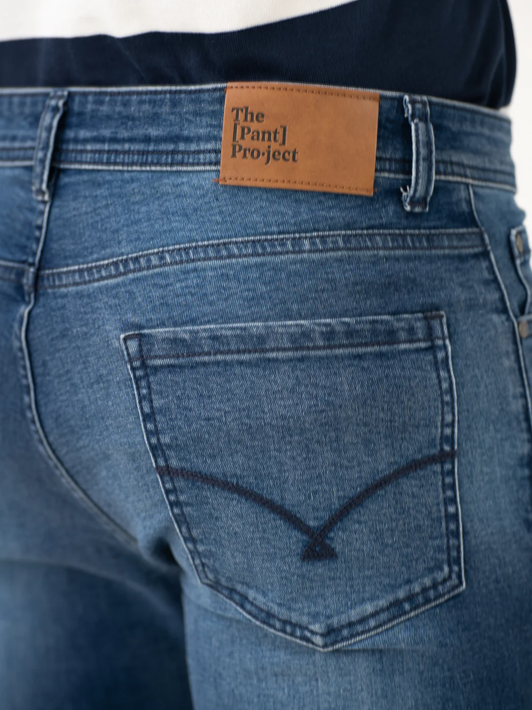 Faded Blue Whiskered Slim Fit Jeans - Image 6
