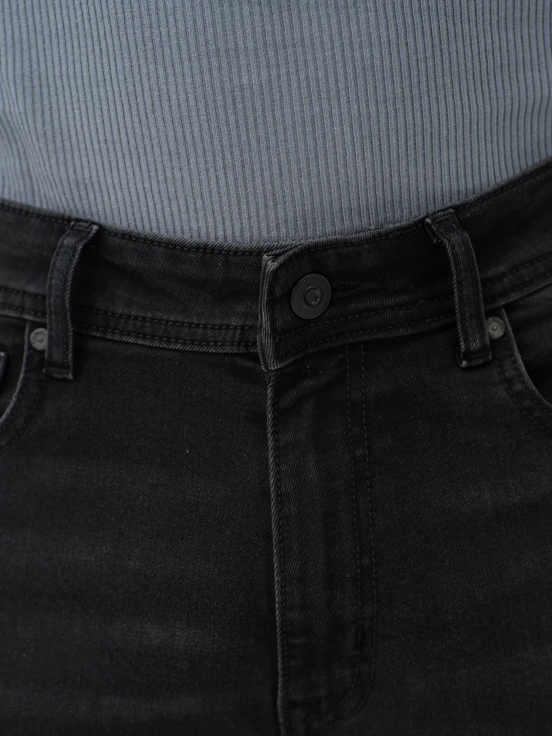 Forge Black Whiskered Slim Fit Jeans - Image 11