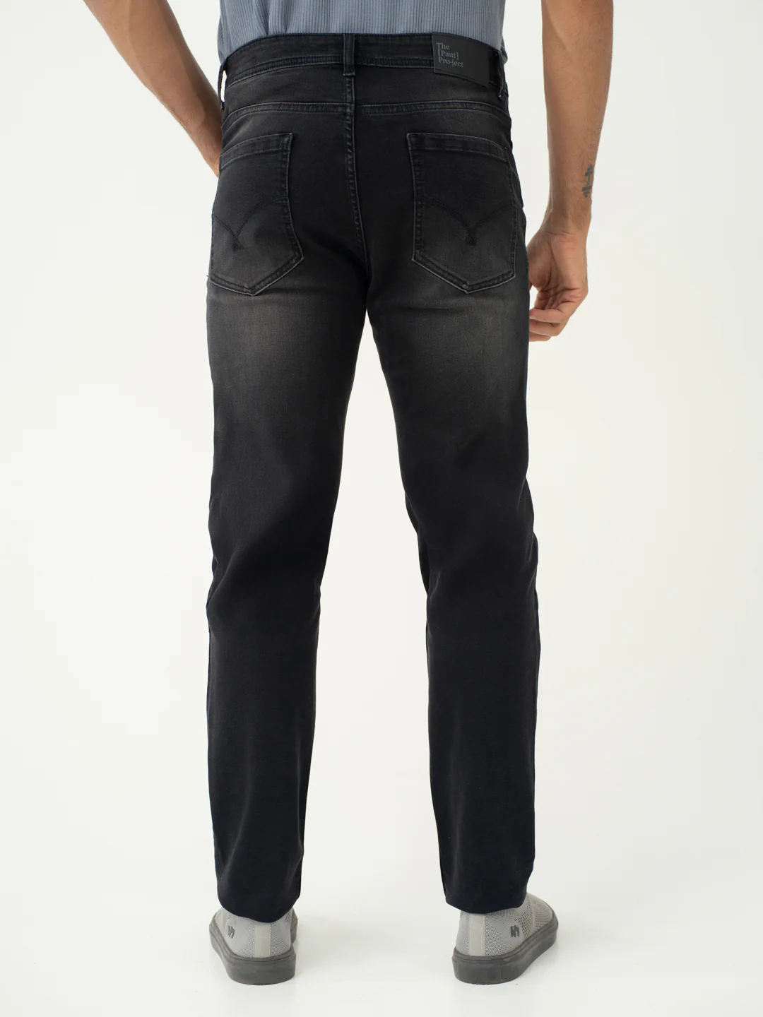 Forge Black Whiskered Slim Fit Jeans - Image 6