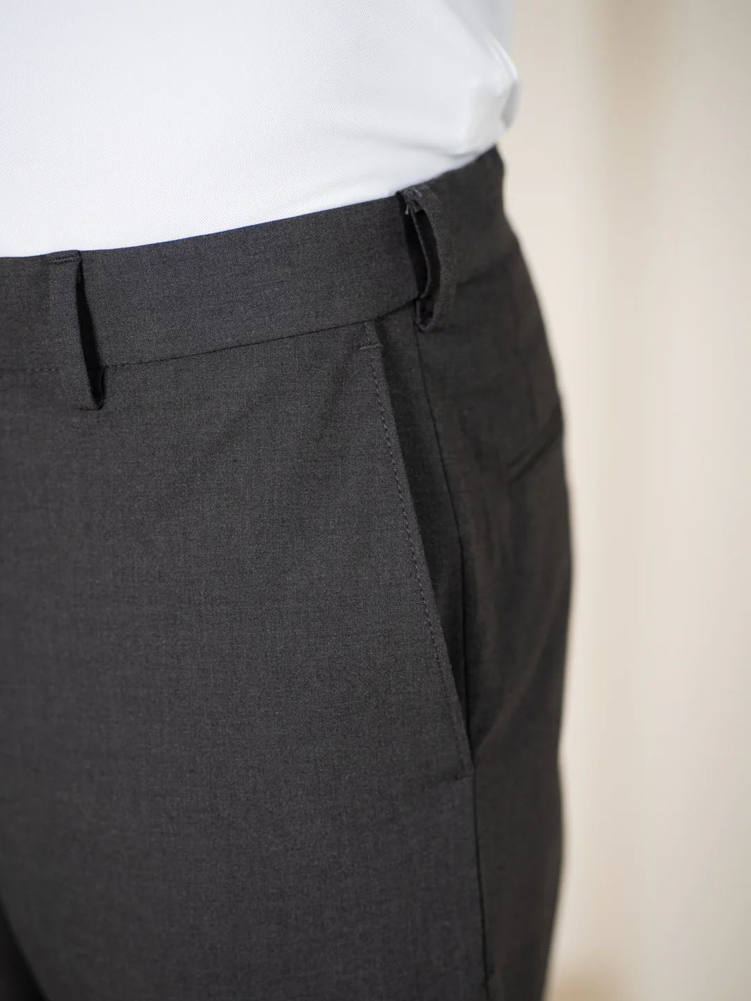 Gravitas Grey Melange Stretch Formal Pants - Image 10