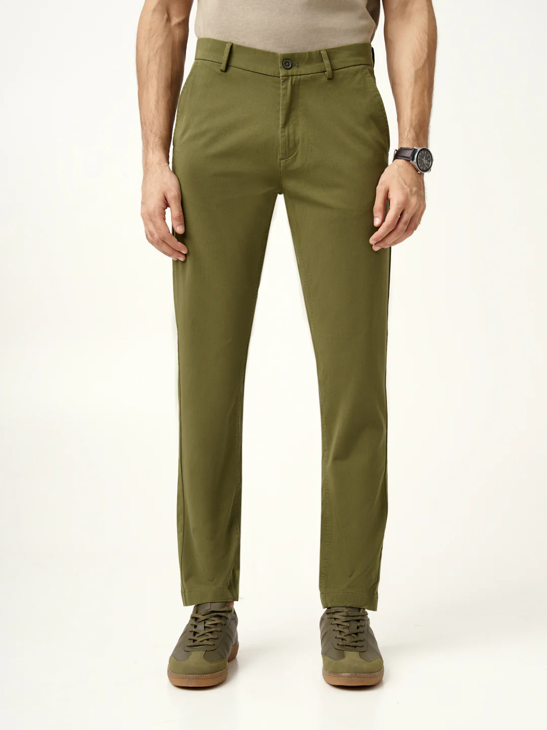 Herb Olive Stretch Chinos