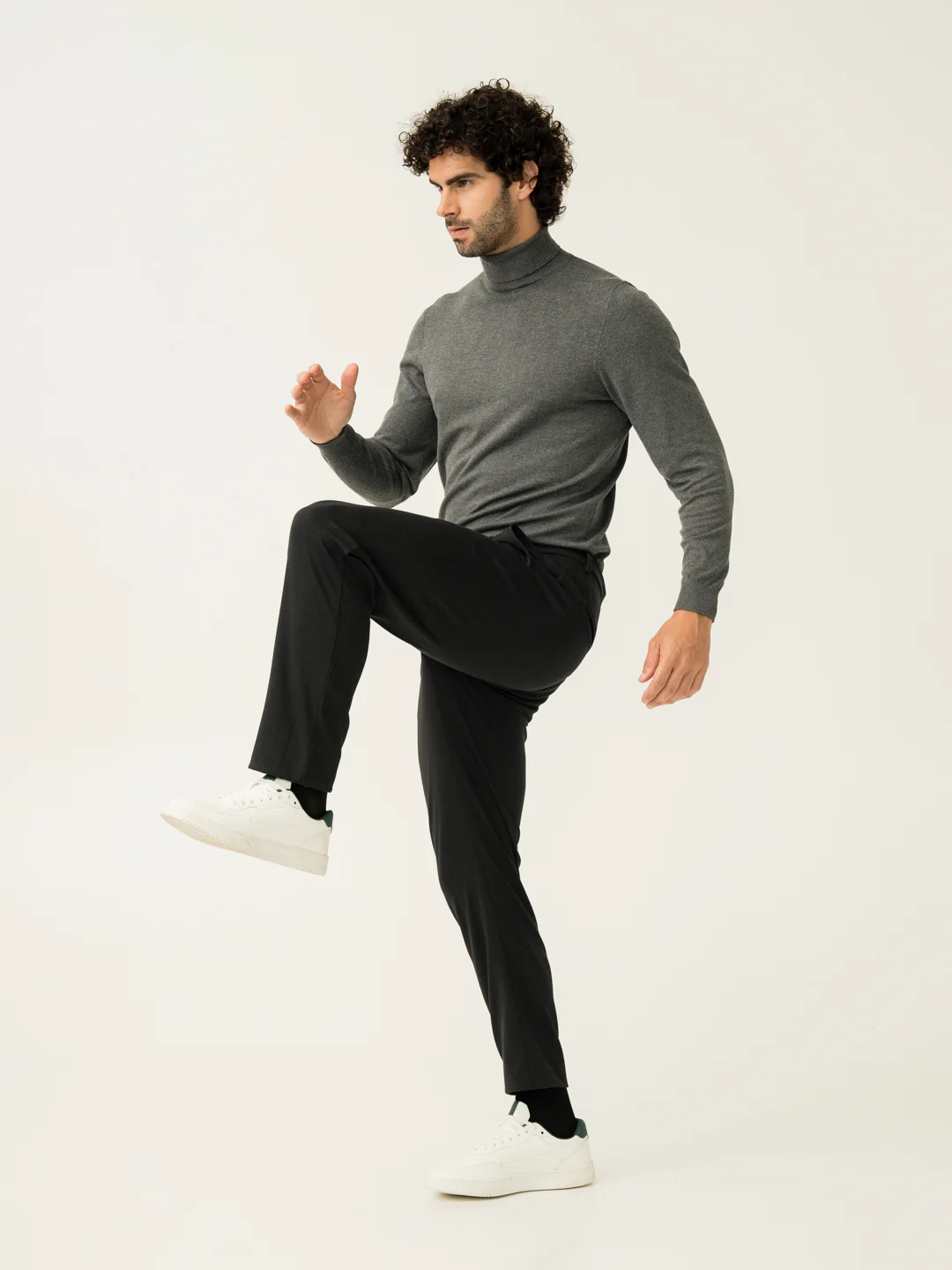 Iron Black Twill Structured Power-Stretch Pants - Image 5