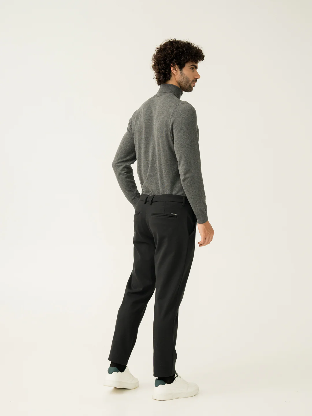 Iron Black Twill Structured Power-Stretch Pants - Image 8