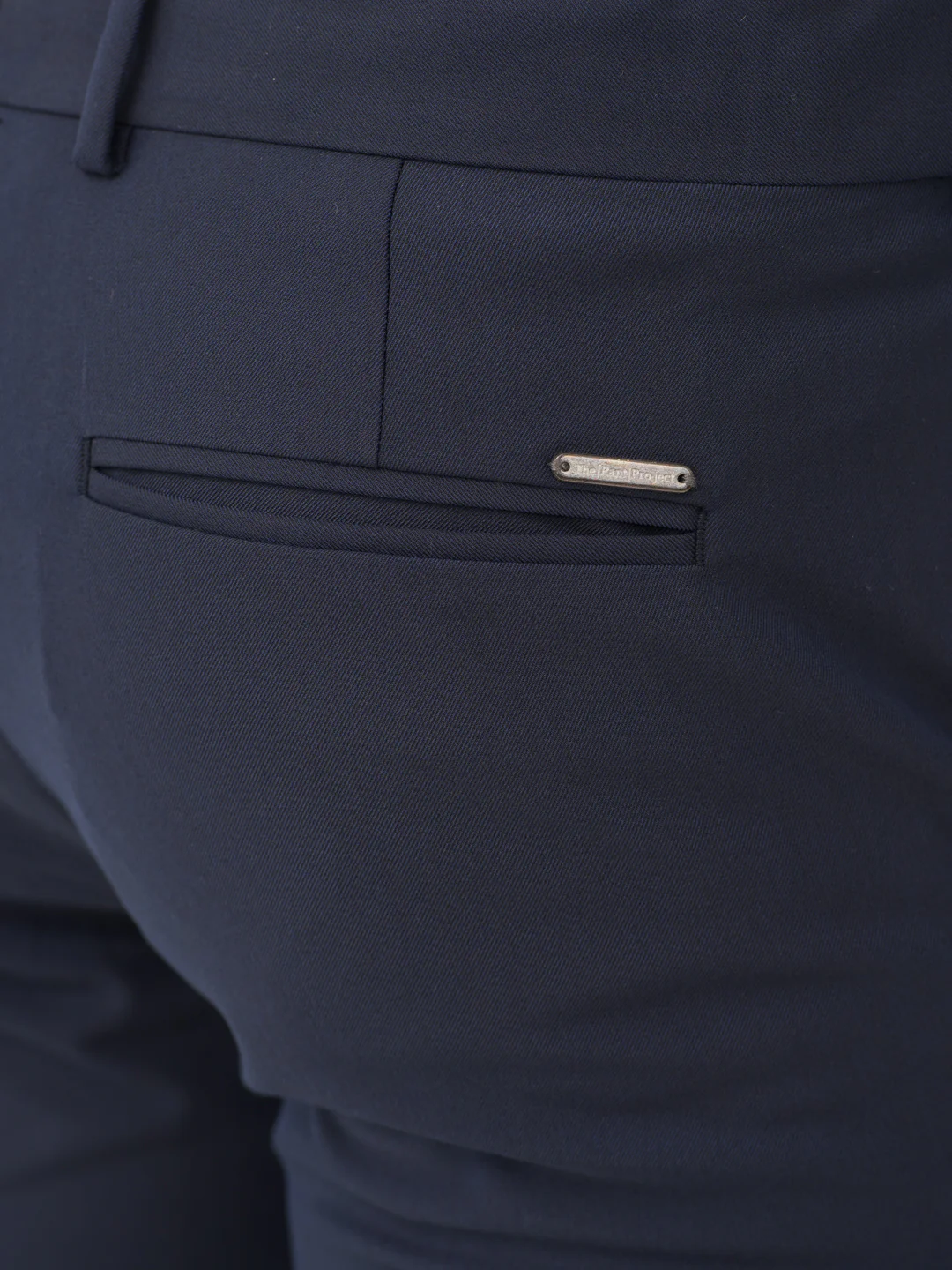 Kairo Navy Luxury Twill Relaxed Fit Stretch Formal Pants - Image 10