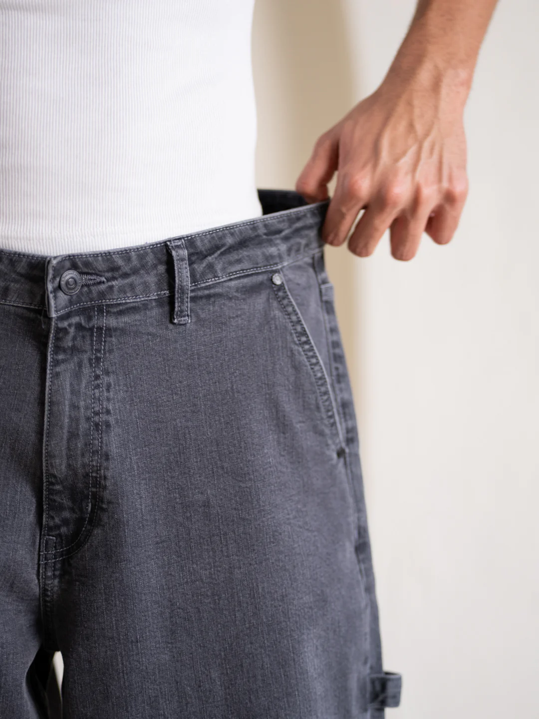 Leadstone Grey Baggy Fit Jeans - Image 11