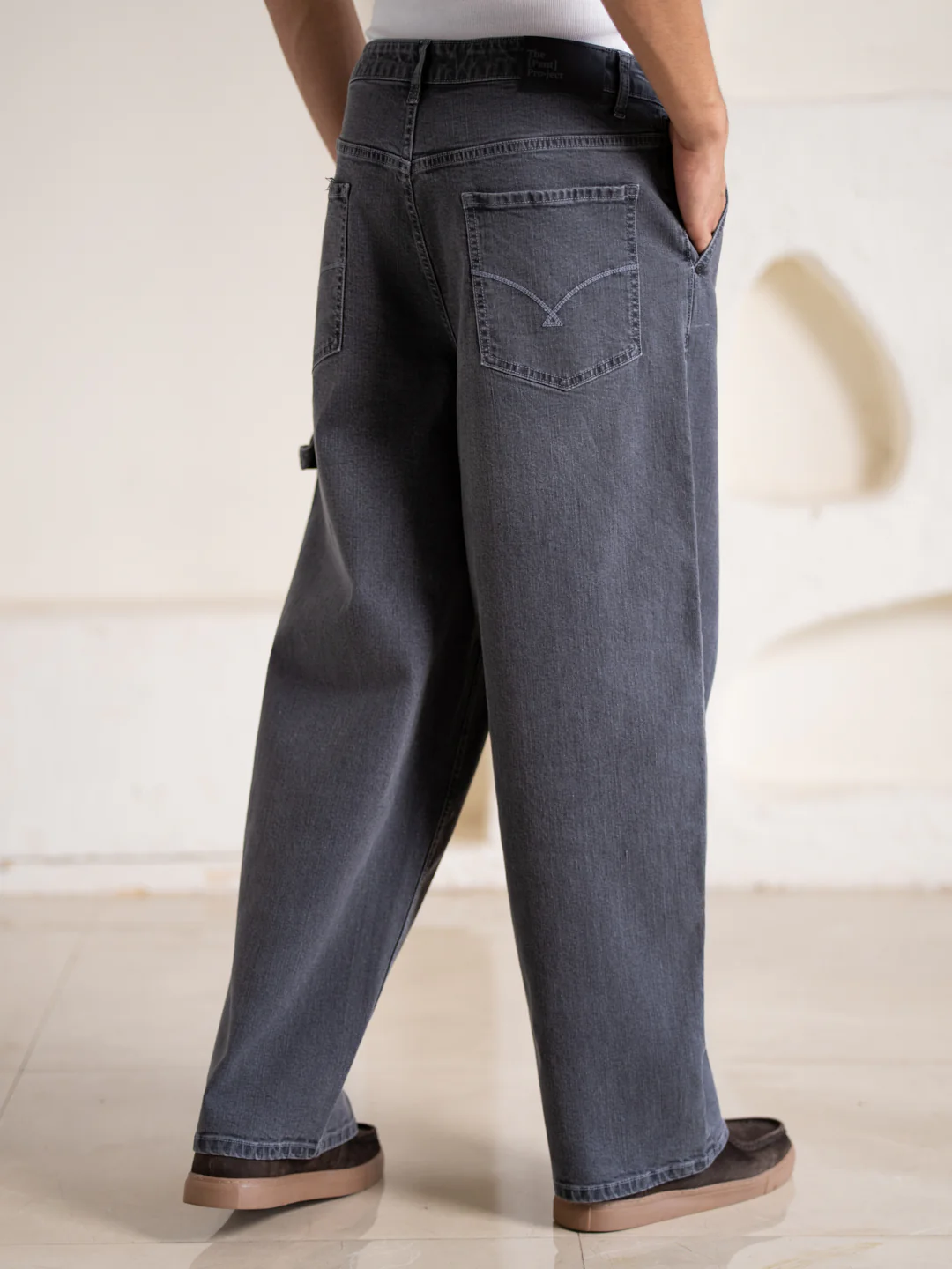 Leadstone Grey Baggy Fit Jeans - Image 9