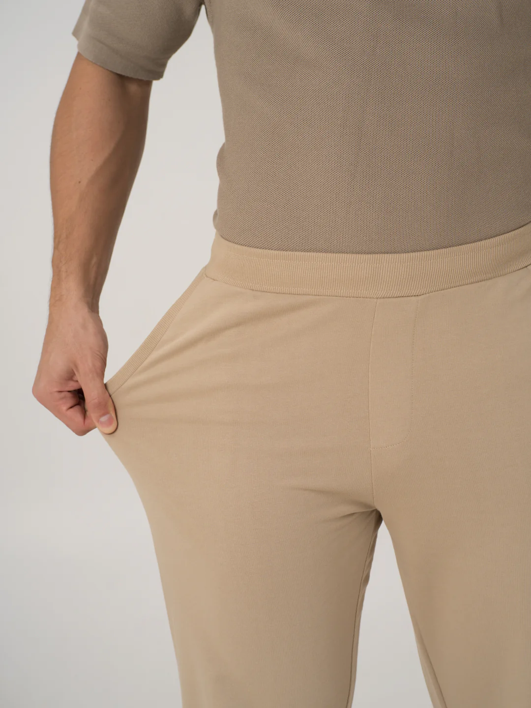 Nomad Beige Cotton Sweatpants - Image 5