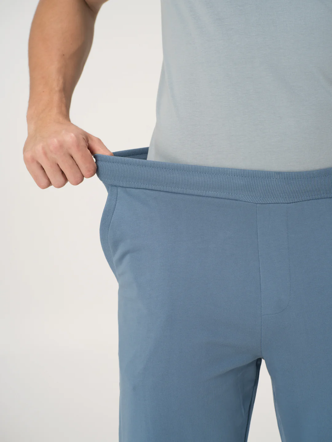Pixel Blue Cotton Sweatpants - Image 4