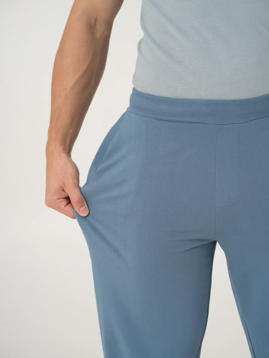 Pixel Blue Cotton Sweatpants - Image 5