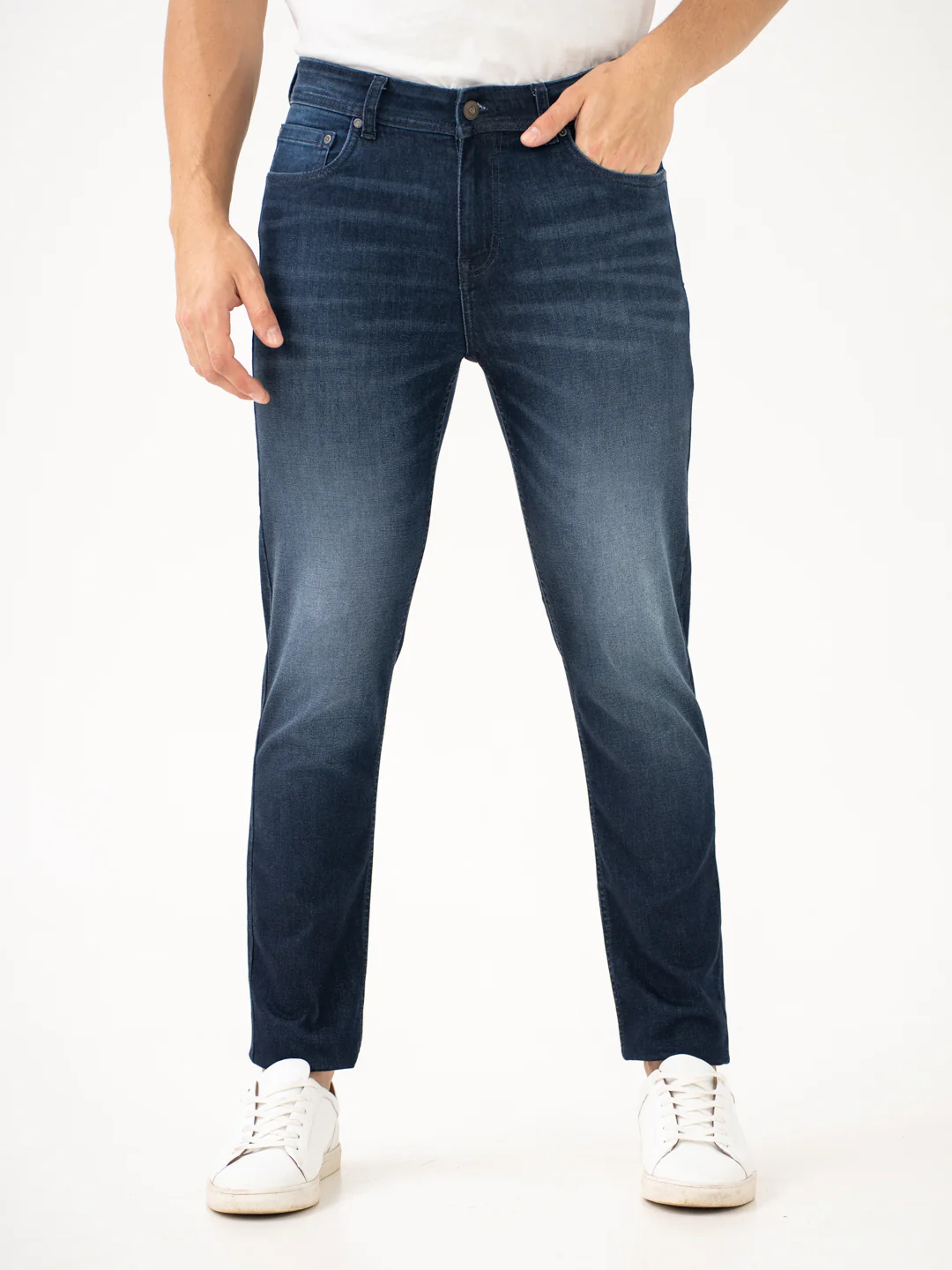 Polar Blue Whiskered Slim Fit Jeans - Image 2