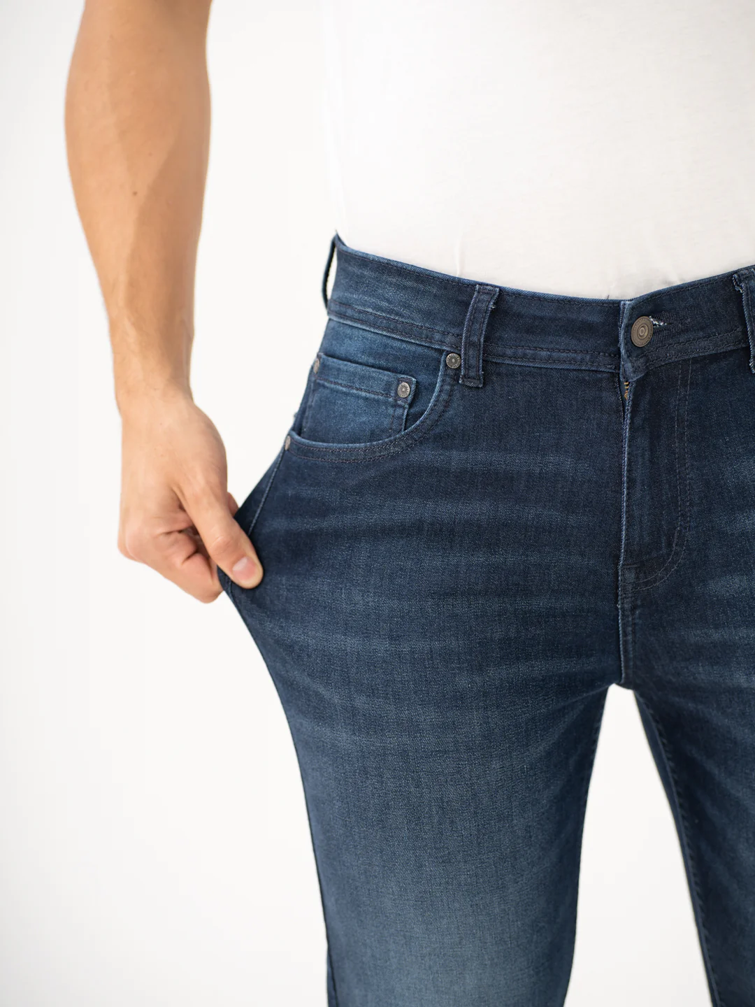 Polar Blue Whiskered Slim Fit Jeans - Image 4