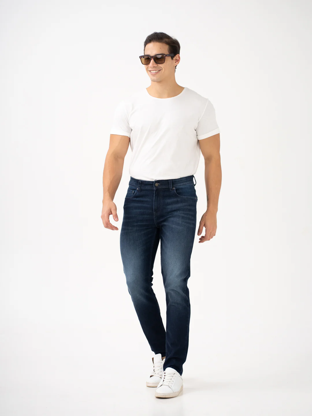 Polar Blue Whiskered Slim Fit Jeans - Image 7