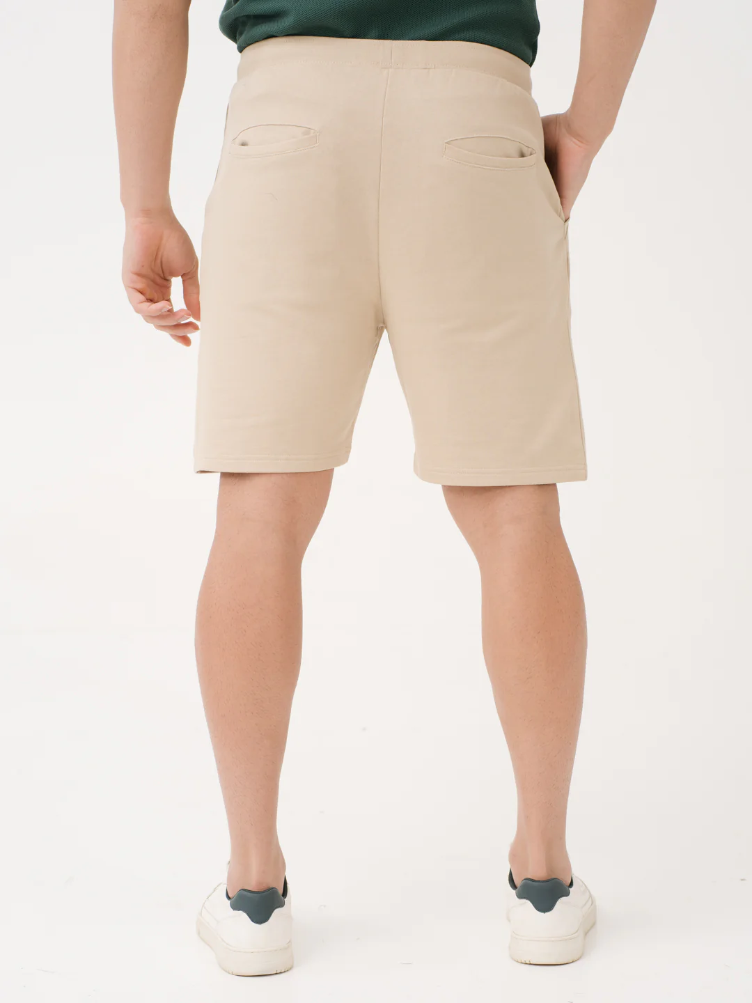 Sunbaked Beige Relaxed Fit Sweatshorts - Image 7