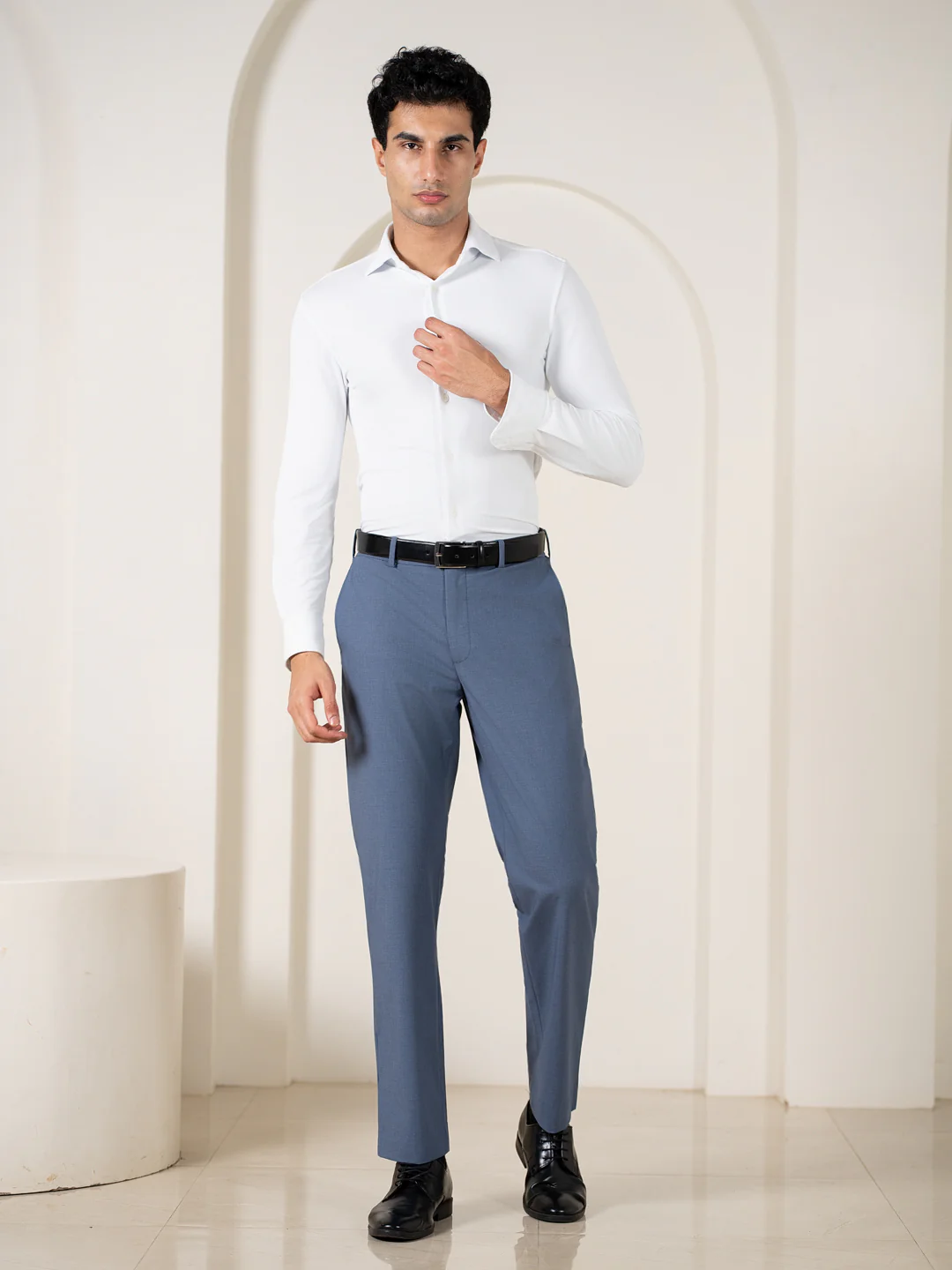 True Blue Relaxed Fit Stretch Formal Pants - Image 5